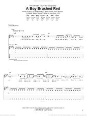 Cover icon of A Boy Brushed Red sheet music for guitar (tablature) by Underoath, Aaron Gillespie, Christopher Dudley, Grant Brandell, James Smith, Spencer Chamberlain and Timothy McTague, intermediate skill level