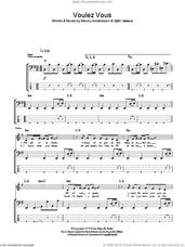Cover icon of Voulez Vous sheet music for bass (tablature) (bass guitar) by ABBA, Benny Andersson and Bjorn Ulvaeus, intermediate skill level