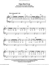 Cover icon of Hips Don't Lie sheet music for piano solo by Shakira, Jerry Duplessis, Latvia Parker, Omar Alfanno and Wyclef Jean, easy skill level