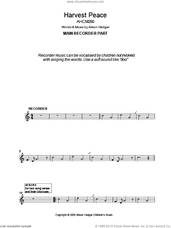 Cover icon of Harvest Peace sheet music for recorder solo by Alison Hedger, intermediate skill level