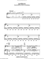 Cover icon of Let 'Em In sheet music for voice, piano or guitar by Linda McCartney, Paul McCartney and Paul McCartney and Wings, intermediate skill level