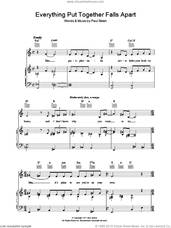 Cover icon of Everything Put Together Falls Apart sheet music for voice, piano or guitar by Paul Simon, intermediate skill level
