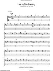 Cover icon of Late In The Evening sheet music for bass (tablature) (bass guitar) by Paul Simon, intermediate skill level