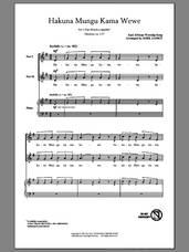 Cover icon of Hakuna Mungu Kama Wewe sheet music for choir (3-Part Mixed) by Kirk Aamot, intermediate skill level