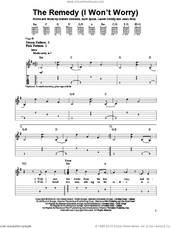 Cover icon of The Remedy (I Won't Worry) sheet music for guitar solo (easy tablature) by Jason Mraz, easy guitar (easy tablature)