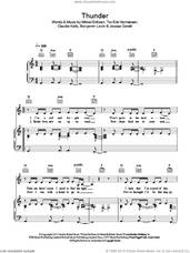 Cover icon of Thunder sheet music for voice, piano or guitar by Jessie J, Benjamin Levin, Claude Kelly, Jessica Cornish, Mikkel Eriksen and Tor Erik Hermansen, intermediate skill level