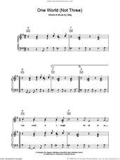 Cover icon of One World (Not Three) sheet music for voice, piano or guitar by The Police and Sting, intermediate skill level