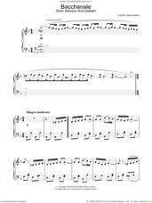 Cover icon of Bacchanale sheet music for piano solo by Camille Saint-Saens, classical score, intermediate skill level