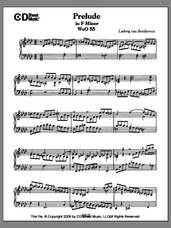 Cover icon of Prelude In F Minor, Woo 55 sheet music for piano solo by Ludwig van Beethoven, classical score, intermediate skill level
