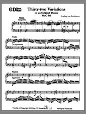 Cover icon of Variations (32) On An Original Theme, Woo 80 sheet music for piano solo by Ludwig van Beethoven, classical score, intermediate skill level