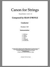 Cover icon of Canon for Strings (COMPLETE) sheet music for orchestra by Sean O'Boyle, classical score, intermediate skill level