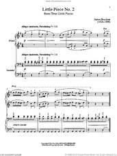 Cover icon of Little Piece No. 2 sheet music for piano four hands by Bradley Beckman and Carolyn True, classical score, intermediate skill level