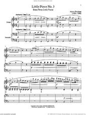 Cover icon of Little Piece No. 3 sheet music for piano four hands by Bradley Beckman and Carolyn True, classical score, intermediate skill level
