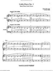 Cover icon of Little Piece No. 1 sheet music for piano four hands by Bradley Beckman and Carolyn True, classical score, intermediate skill level