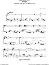 Cover icon of Elegie (No.1 from Morceaux de Fantasie, Op.3) sheet music for piano solo by Serjeij Rachmaninoff, classical score, easy skill level