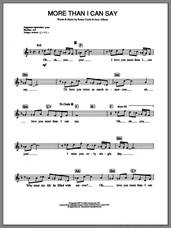 Cover icon of More Than I Can Say sheet music for piano solo (chords, lyrics, melody) by Leo Sayer, Jerry Allison and Sonny Curtis, intermediate piano (chords, lyrics, melody)
