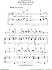 Cover icon of The Obvious Child sheet music for voice, piano or guitar by Paul Simon, intermediate skill level