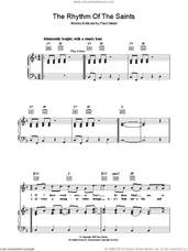 Cover icon of The Rhythm Of The Saints sheet music for voice, piano or guitar by Paul Simon, intermediate skill level