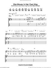 Cover icon of She Moves In Her Own Way sheet music for guitar (tablature) by The Kooks, Hugh Harris, Luke Pritchard, Max Rafferty and Paul Garred, intermediate skill level