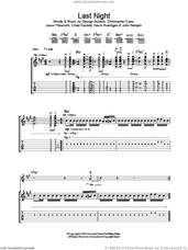 Cover icon of Last Night sheet music for guitar (tablature) by Orson, Chad Rachild, Christopher Cano, George Astasio, Jason Pebworth, John Bentjen and Kevin Roentgen, intermediate skill level