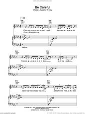 Cover icon of Be Careful sheet music for voice, piano or guitar by Sparkle and Robert Kelly, intermediate skill level