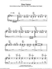 Cover icon of One Vision sheet music for voice, piano or guitar by Queen, Brian May, Freddie Mercury, John Deacon and Roger Taylor, intermediate skill level