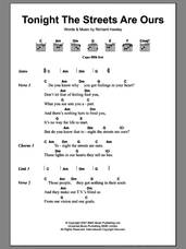 Cover icon of Tonight The Streets Are Ours sheet music for guitar (chords) by Richard Hawley, intermediate skill level