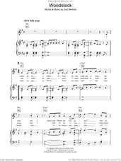 Cover icon of Woodstock sheet music for voice, piano or guitar by Joni Mitchell, intermediate skill level