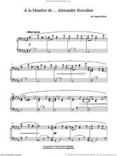 Cover icon of A La Maniere De Alexander Borodine sheet music for piano solo by Maurice Ravel, classical score, intermediate skill level