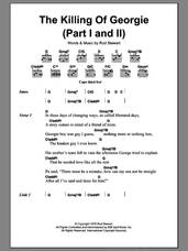 Cover icon of The Killing Of Georgie (Part I and II) sheet music for guitar (chords) by Rod Stewart, intermediate skill level