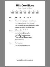 Cover icon of Milk Cow Blues sheet music for guitar (chords) by Eddie Cochran and John Estes, intermediate skill level