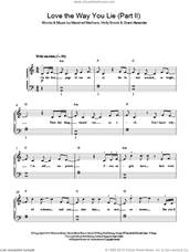 Cover icon of Love The Way You Lie, Part II sheet music for piano solo by Rihanna, Rihanna feat. Eminem, Grant Alexander, Holly Brook and Marshall Mathers, easy skill level