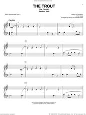 Cover icon of The Trout (Die Forelle) sheet music for piano solo by Franz Schubert and Nancy and Randall Faber, classical score, intermediate/advanced skill level