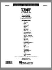 Cover icon of Happy (from Despicable Me 2) (COMPLETE) sheet music for concert band by Pharrell Williams, Mike Sweeney and Pharrell, intermediate skill level
