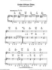Cover icon of Under African Skies sheet music for voice, piano or guitar by Paul Simon, intermediate skill level