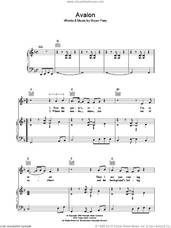 Cover icon of Avalon sheet music for voice, piano or guitar by Roxy Music and Bryan Ferry, intermediate skill level