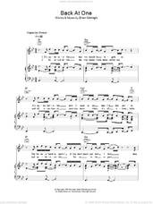 Cover icon of Back At One sheet music for voice, piano or guitar by Shayne Ward and Brian McKnight, wedding score, intermediate skill level