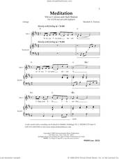 Cover icon of Meditation sheet music for choir (SATB: soprano, alto, tenor, bass) by Marshall Portnoy, intermediate skill level