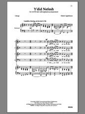 Cover icon of Y'did Nefesh sheet music for choir (SATB: soprano, alto, tenor, bass) by Robert Applebaum, intermediate skill level