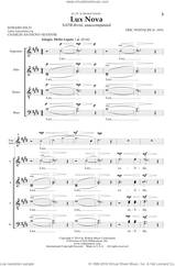 Cover icon of Lux Nova sheet music for choir (SATB: soprano, alto, tenor, bass) by Eric Whitacre, intermediate skill level
