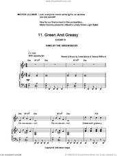 Cover icon of Green And Greasy (from Mister Lillibub's Lovely Light Bulbs) sheet music for voice, piano or guitar by Alison Hedger, Linda Morse and Teresa Willford, intermediate skill level