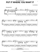 Cover icon of Put It Where You Want It sheet music for voice, piano or guitar by The Crusaders and Joe Sample, intermediate skill level