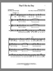 Cover icon of That'll Be The Day sheet music for choir (TTBB: tenor, bass) by Deke Sharon, Anne Raugh, Buddy Holly, Jerry Allison and Norman Petty, intermediate skill level