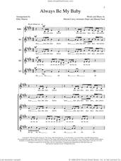 Cover icon of Always Be My Baby sheet music for choir (SSAA: soprano, alto) by Deke Sharon, Anne Raugh, Jermaine Dupri, Manuel Seal and Mariah Carey, intermediate skill level