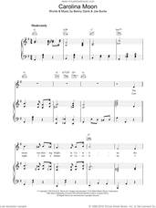 Cover icon of Carolina Moon sheet music for voice, piano or guitar by Benny Davis and Joe Burke, intermediate skill level