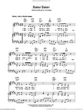 Cover icon of Baker Baker sheet music for voice, piano or guitar by Tori Amos, intermediate skill level