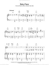 Cover icon of Baby Face sheet music for voice, piano or guitar by Benny Davis and Harry Akst, intermediate skill level