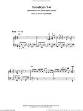 Cover icon of Variations 1-4 (theme from The South Bank Show) sheet music for voice, piano or guitar by Andrew Lloyd Webber, intermediate skill level