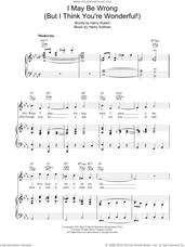 Cover icon of I May Be Wrong (But I Think You're Wonderful) sheet music for voice, piano or guitar by Henry Sullivan and Harry Ruskin, intermediate skill level