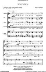 Cover icon of Invocation sheet music for choir (SATB: soprano, alto, tenor, bass) by Steve Sandberg, intermediate skill level